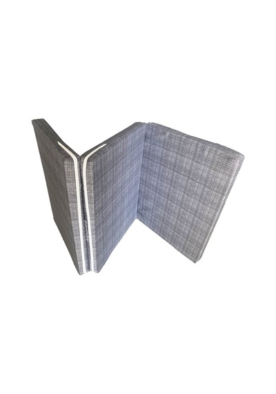 Viphomeconcept Katlanır Yer Yatağı Sünger Yatak Gri Siyah Çizgili 80X180 Cm-7 Cm