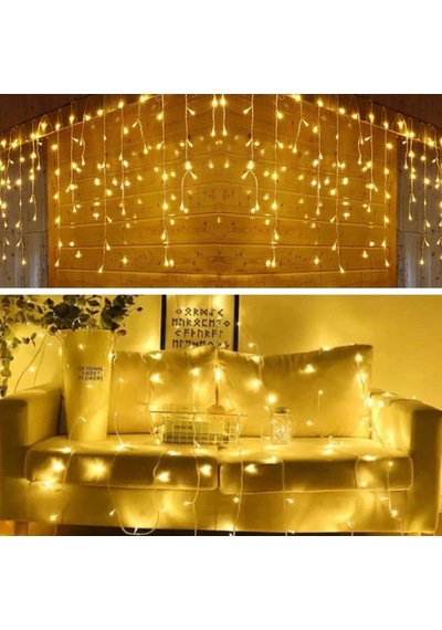 Perde Led Günışığı 3 X 1 8 Fonksiyonlu 16 Saçaklı .