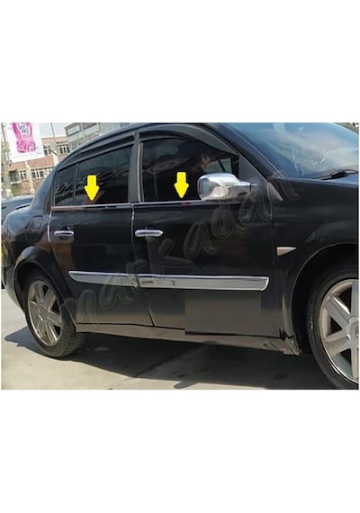 Markadan Renault Megane 2 Sedan Krom Cam Çıtası 2004-2010 4 Parça