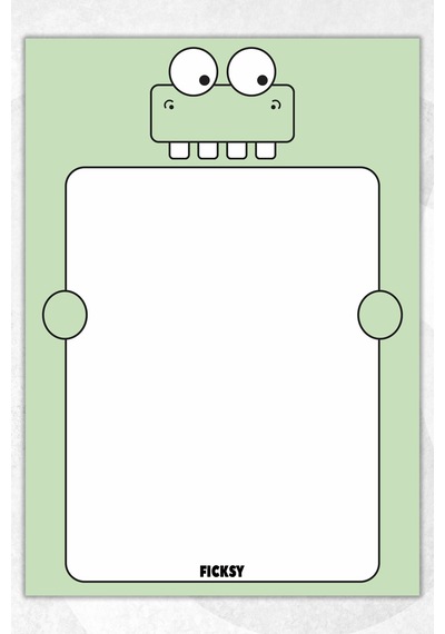 A5 Timsah Bloknot Çizgisiz Defter - 50 Yaprak - Memopad - Notepad - Not Defteri - Not Kağıdı Yeşil Yeşil