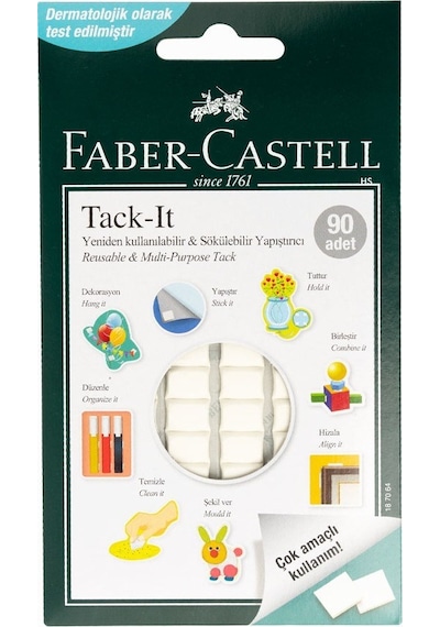 Faber Castell Tack-it Hamur Yapıştırıcı Karışık Renk 50 Gr 90 Ad.
