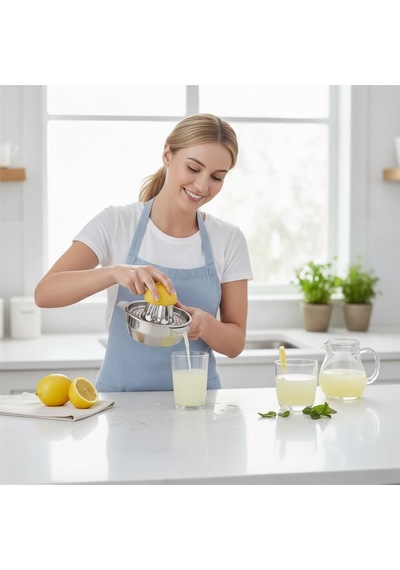 Paslanmaz Çelik Limon Sıkacağı - Ergonomik Tasarım, Manuel Narenciye Presi, Meyve Suyu Makinesi, Limon Ve Narenciye Sıkacağı Ağır Hizmet Paslanmaz Çelik, Pratik Ve Kolay Kullanım