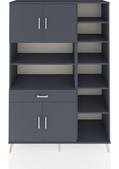 Hyperion Dolap 10 Raflı Tek Çekmeceli 4 Kapaklı 132x44x195 Antrasit-antrasit/antrasit Antrasıt/antrasıt Hyperion Dolap 10 Raflı Tek Çekmeceli 4 Kapaklı 132x44x195 Antrasit-antrasit/antrasit Antrasıt/antrasıt