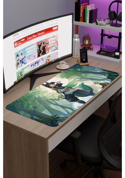 Tighnari Genshin Impact Anime Gacha V2 - 90x40 Xxl Gaming Mouse Pad Fare Altlığı