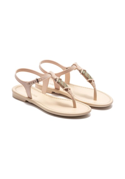 Twigy Grendha Cacau Rustıca Kadın Parmak Arası Sandalet Beyaz 35/40 DD0302 Bej