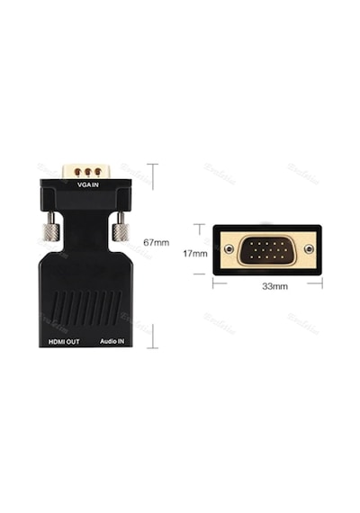 Vga To Hdmı Kablosu 4501A Çevirici Dönüştürücü Görüntü Adaptor Se