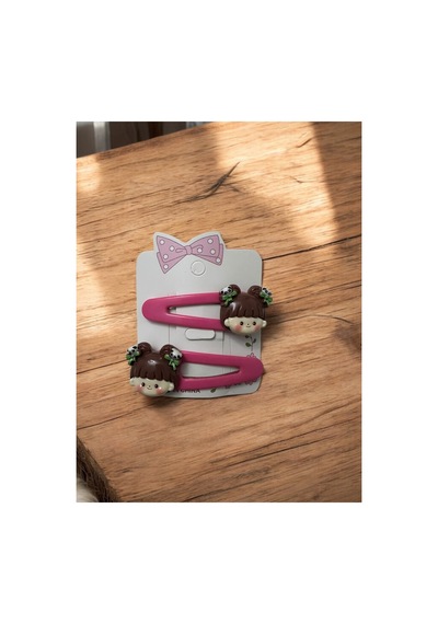 2 Li Çocuk Çıtçıt Toka Şeker Pembe - 676091030 Şeker Pembe