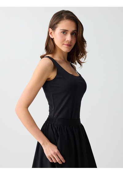 Jimmy Key Siyah U Yaka Dar Kesim Örme Atlet 6sw015475900