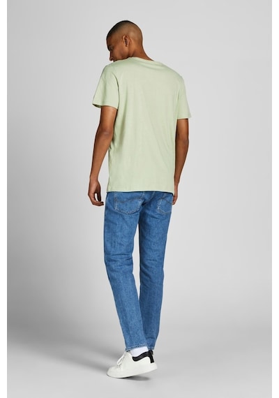 Jack & Jones Erkek Baskılı Bisiklet Yaka T-Shirt 63412205944 Yeşi-Yeşil