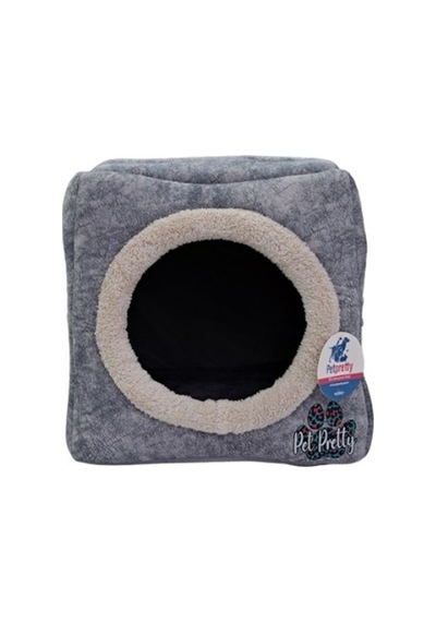 Comfort Üç Fonksiyonlu Gri Kedi Köpek Yatağı 42x42x23cm