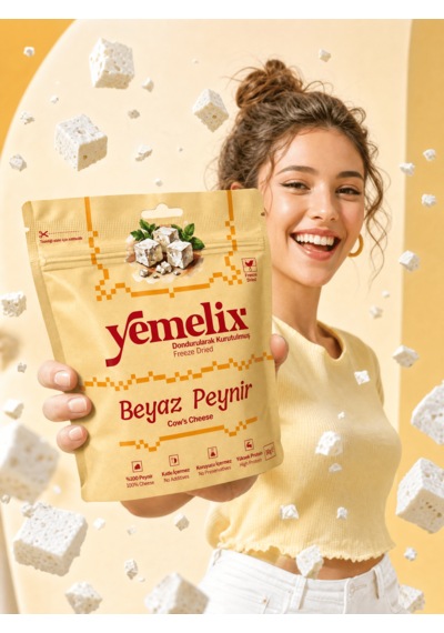 Yemelix Dondurularak Kurutulmuş Çeçil Peyniri 50 G Freeze Dried Çıtır %100 Çeçil Peyniri, Yüksek Proteinli Katkısız Atıştırmalık