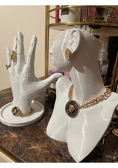 21cm Dekoratif Takı Organizer Manken Standı Set Şık Makyaj Mücevher Kolye Tasarım Sergi Yüzük