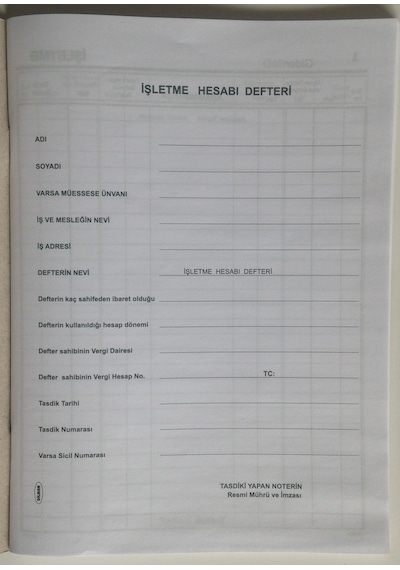 Dilman Işletme Gelir Gider Defteri 48Yp N11.251