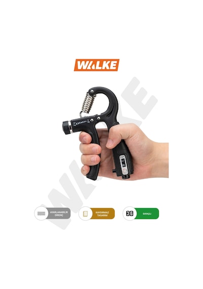 Walke Ayarlı (sayaçlı) El Yayı 5-60 Kg Ayarlanabilir Bilek Kas Güçlendirme Aleti Kaydırmaz