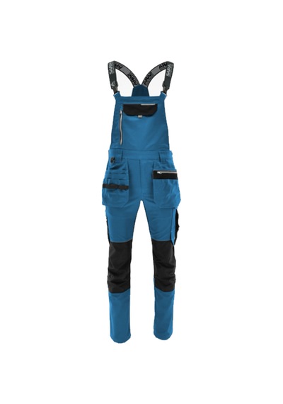 Sara Workwear Monter Askılı Tulum Mavi/siyah