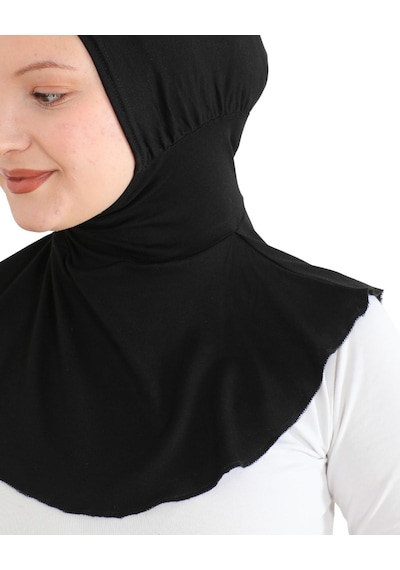 Modish Group Kadın Boyunluklu Hijab Tesettür Pratik Spor Bone - Sarı Siyah