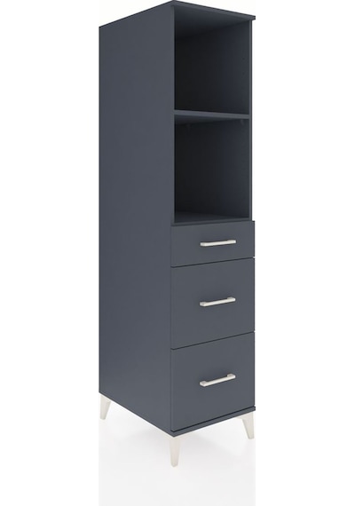 Kronos Dolap 2 Raflı 3 Çekmeceli 44x59x182 Antrasit-antrasit Antrasit