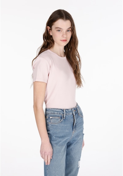 Colin's Colins Slim Fit Kadın Pembe Kısa Kol Tişört Cl1073924 Cl1073924 Q1.v2 Plı Pembe
