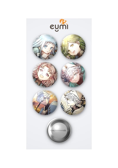 Witch Hat Atelier 6'lı Metal Rozet Seti 58mm İğneli Buton Çanta Yaka Rozeti Çok Renkli