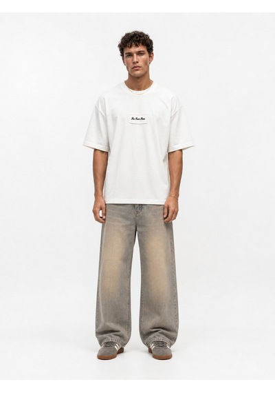 Respire Erkek Ffb Nakışlı Oversize T-shirt Ekru