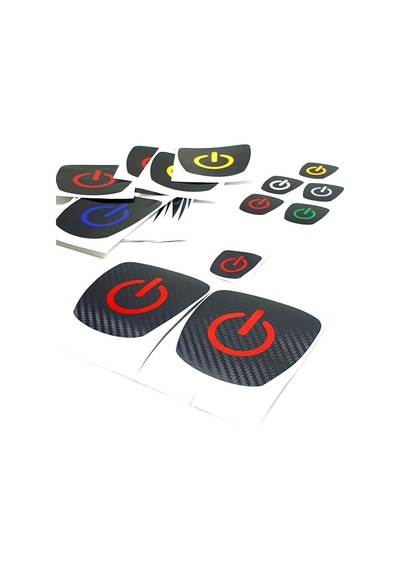Fiat Egea Sedan Logo Içi Power Buton Sticker 3 Lü Set