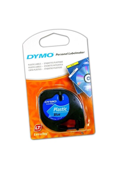 Dymo Letratag S0721650 Mavi Plastik Yedek Şerit Etiket 12MM X 4M