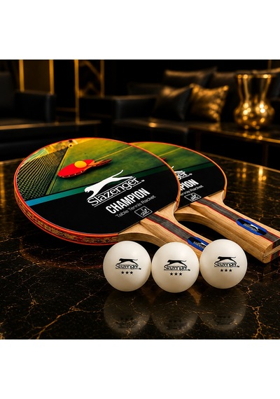 Slazenger Champion Ittf Onaylı 2 Raket 3 Top Masa Tenisi Raketi Seti