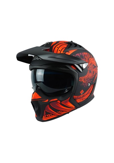Axxis Hunter SV Oni B5 Sport Modüler Motosiklet Kaskı Kırmızı Siyah