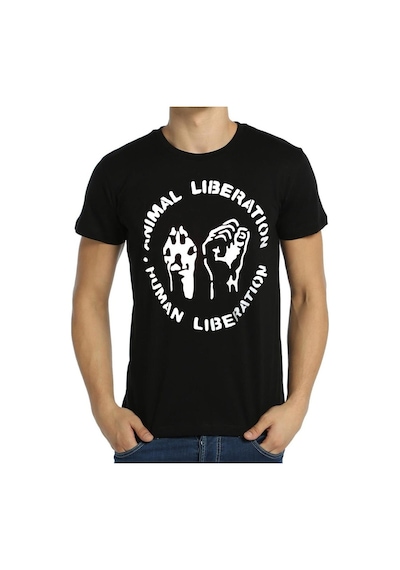 Bant Giyim - Animal Liberation Siyah Erkek T-Shirt Tişört
