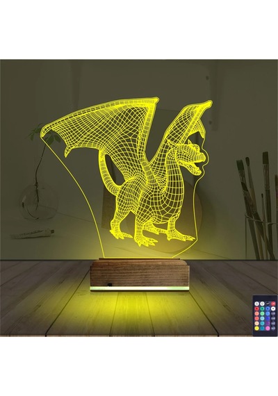 Luvivia Ejderha 3d Lamba - Masa Gece Lambası Şeffaf