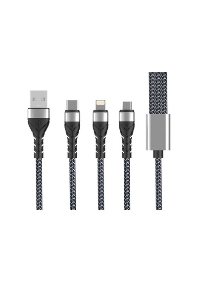 Nourthkiingdom Siyah Bax 3 İn 1 Usb Kablo 1.2m