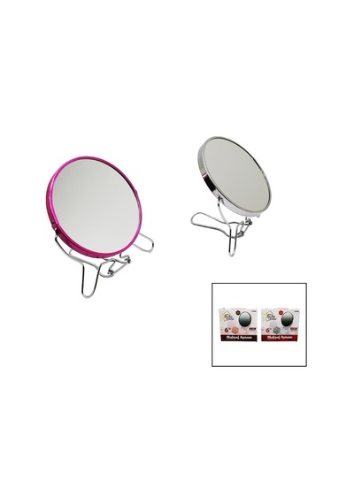 Bella House K-0926 K-4528 Metal Çerçeve Ve Ayaklı Makyaj Aynası 6" Yuvarlak Büyüteçli Çift Yönlü - 12'li Paket Diğer