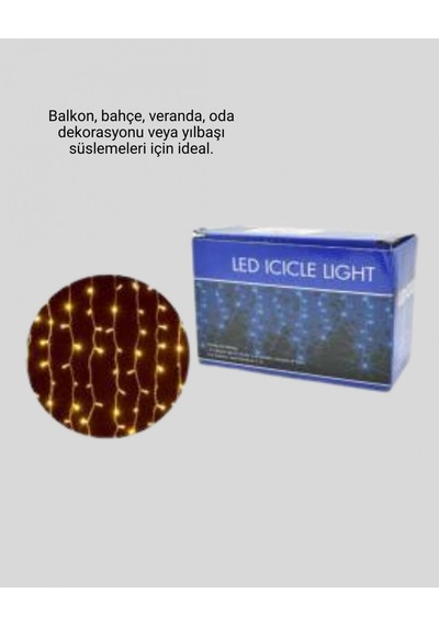 Saçaklı 4 Metre Perde Led Çok Renkli