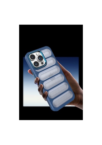 iPhone Uyumlu 15 Pro Kılıf Airmax Silikon Kapak - Lacivert Renk