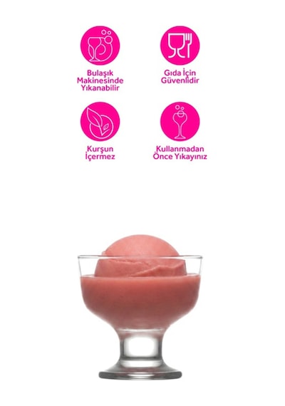 Lav Destina Cam Dondurma & Tatlı Kasesi 2'li Küçük Boy 285 ml (Reçellik )