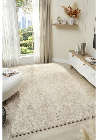 Mariesse Home Wool Serisi Bukleli Yumuşak Dokulu İskandinav Dokuma Halı 1086-krem