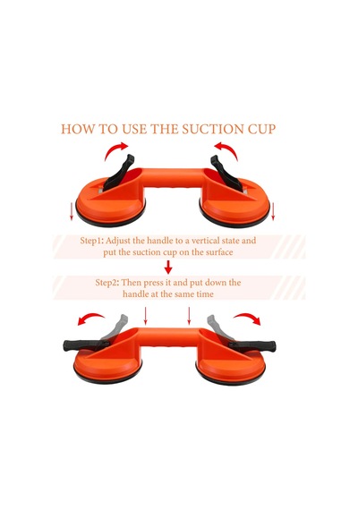 Kolu Çift Vantuz Cam Vantuz Göçük Çektirme Kolu Kaldırıcı Araba Göçük Çektirme Suction 60kg