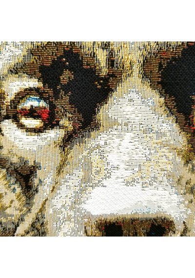 Hayvan Serisi-10 Dokuma Goblen Kumaş-Köpek Bey