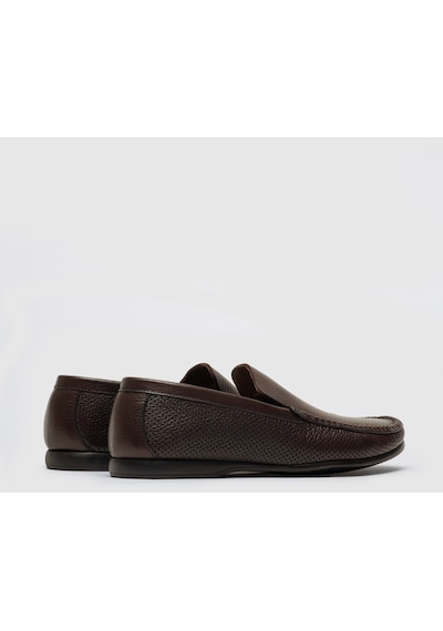 Cabani Hakiki Deri Kahverengi Erkek Loafer Ayakkabı Kahve (521644015) Kahverengi