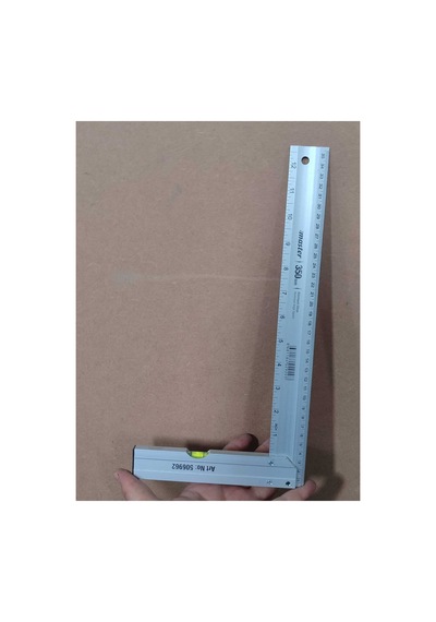 Klc L Gönye Su Terazili Alüminyum Cetvel Marangoz Kaynak Kaynakçı Gönyesi 350 Mm