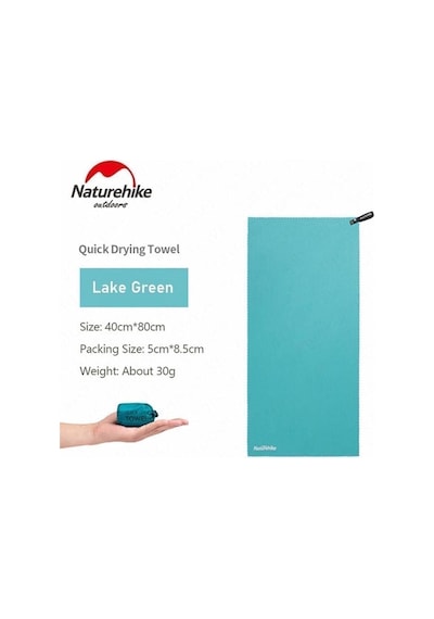 Naturehike Mj01 Ultralight Çabuk Kuruyan Mikrofiber Havlu 40x80 Lake Green