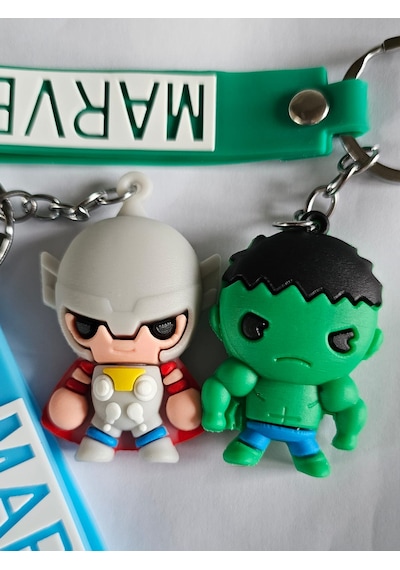 Hulk Ve Thor Silikon Çift Anahtarlığı Ve Çanta Aksesuarı