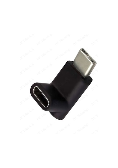 90 Derece Dirsek Aşağı Ve Yukarı Açılı Usb C Type-c Erkek - Dişi