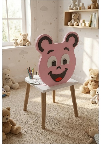 Happy Face Çocuk Sandalyesi Pembe