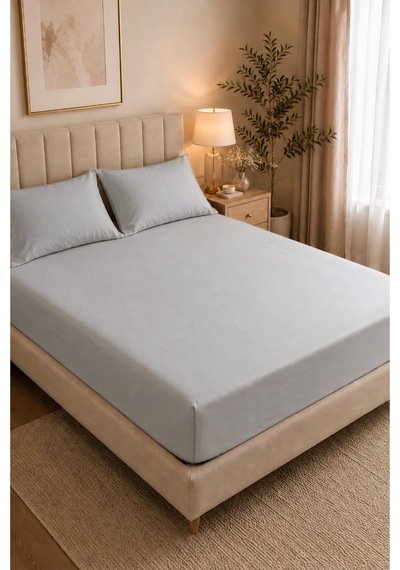 Adelya Gri Lastikli Çarşaf Takımı Yastık Kılıflı Tek Kişilik Veya Çift Kişilik Gri, 160 X 200 Sku: Zeusb0ctt12fst 50 x 22