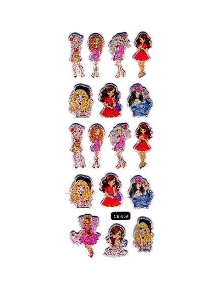 Sticker Kabartmalı Sticker Defter, Planlayıcı Etiket - Cb-559 16x7 Cm- Kızlar
