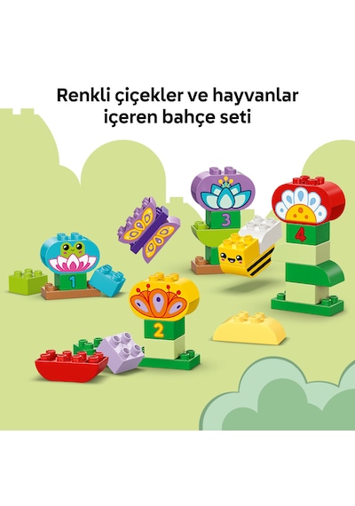 LEGO® DUPLO® Kasabası Yaratıcı Bahçe ve Çiçekler 10444 - 2 Yaş ve Üzeri Küçük Çocuklar için Eğitici Oyuncak Yapım Seti (45 Parça)