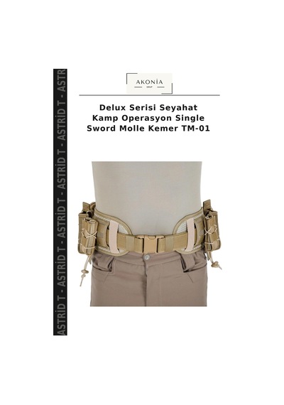 Astrid T Delux Serisi Seyahat Kamp Operasyon Single Sword Molle Kemer Tm-01 Çok Renkli