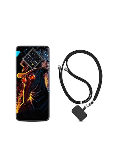Infinix Zero 8 Kılıf Boyun Askılı Karga 1616