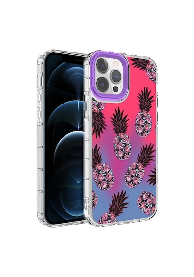 Apple Uyumlu iPhone 12 Pro Max Kamera Korumalı Renkli Desenli Sert Silikon Zore Korn Kapak
